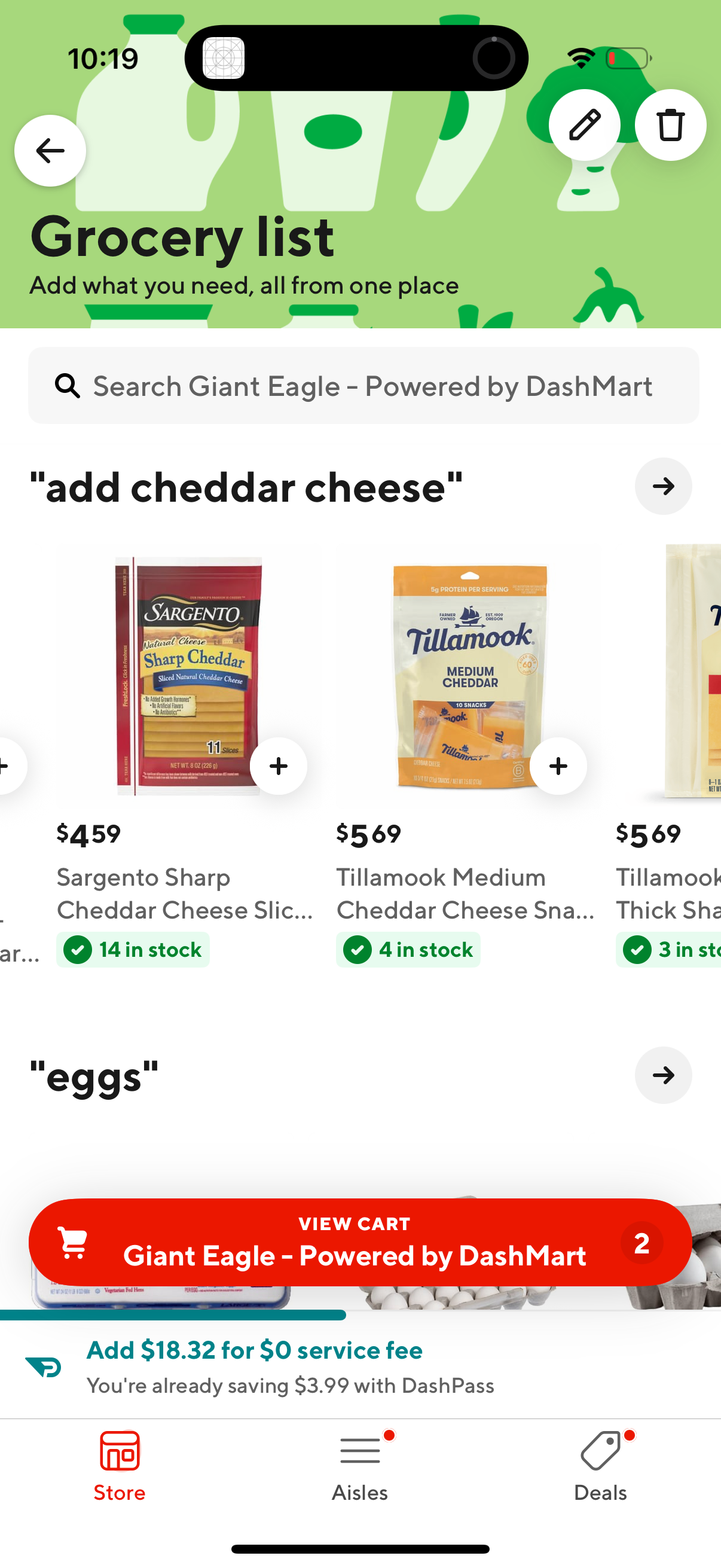 Step 2 of Doordash Dashmart